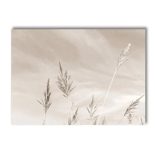 Pink Sky Pampas Grass | Boho Wall Art Print